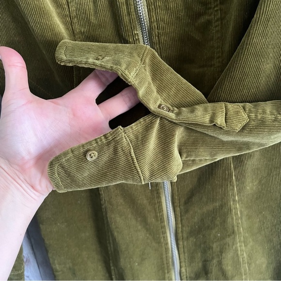 7 For All Mankind Olive Corduroy Long Sleeve Dress - Picture 3 of 6